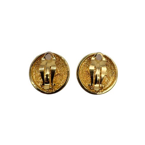 VINTAGE CHANEL EARRINGS COCOMARK GOLD ACCESSORY 90328958