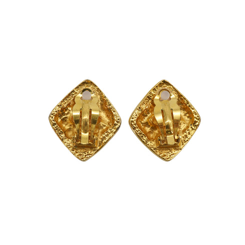 VINTAGE CHANEL EARRINGS COCOMARK GOLD ACCESSORY 90330665