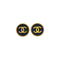 VINTAGE CHANEL EARRINGS COCOMARK GOLD BLACK ACCESSORY 97A 90326227