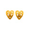 VINTAGE CHANEL EARRINGS COCOMARK HEART GOLD ACCESSORY 95P 90347803