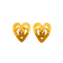 VINTAGE CHANEL EARRINGS COCOMARK HEART GOLD ACCESSORY 95P 90347803