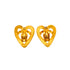 VINTAGE CHANEL EARRINGS COCOMARK HEART GOLD ACCESSORY 95P 90347803