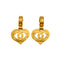 VINTAGE CHANEL EARRINGS COCOMARK HEART GOLD SWING ACCESSORY 95P 90345164