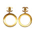VINTAGE CHANEL EARRINGS COCOMARK HOOP SWING GOLD ACCESSORY 90345986