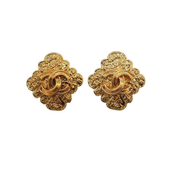 VINTAGE CHANEL EARRINGS COCOMARK LOGO ACCESSORY 95A 90325944
