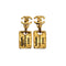 VINTAGE CHANEL EARRINGS COCOMARK LOGO PLATE GOLD ACCESSORY 90322935