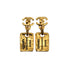 VINTAGE CHANEL EARRINGS COCOMARK LOGO PLATE GOLD ACCESSORY 90322935