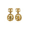 VINTAGE CHANEL EARRINGS COCOMARK LOGO SWING GOLD ACCESSORY 90339128