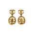 VINTAGE CHANEL EARRINGS COCOMARK LOGO SWING GOLD ACCESSORY 90339128