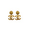 VINTAGE CHANEL EARRINGS COCOMARK LOGO SWING GOLD ACCESSORY 95A 90338896