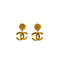 VINTAGE CHANEL EARRINGS COCOMARK LOGO SWING GOLD ACCESSORY 95A 90339431