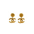 VINTAGE CHANEL EARRINGS COCOMARK LOGO SWING GOLD ACCESSORY 95A 90339431