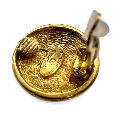 VINTAGE CHANEL EARRINGS COCOMARK MATELASSE ACCESSORY 90326864