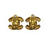 VINTAGE CHANEL EARRINGS COCOMARK MATELASSE GOLD ACCESSORY 90322029