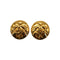 VINTAGE CHANEL EARRINGS COCOMARK MATELASSE GOLD ACCESSORY 90331814
