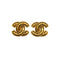 VINTAGE CHANEL EARRINGS COCOMARK MATELASSE GOLD ACCESSORY 90334185