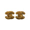 VINTAGE CHANEL EARRINGS COCOMARK MATELASSE GOLD ACCESSORY 90334258