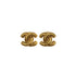 VINTAGE CHANEL EARRINGS COCOMARK MATELASSE GOLD ACCESSORY 90337705