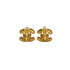 VINTAGE CHANEL EARRINGS COCOMARK MATELASSE GOLD ACCESSORY 90337705