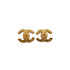 VINTAGE CHANEL EARRINGS COCOMARK MATELASSE GOLD ACCESSORY 90346882