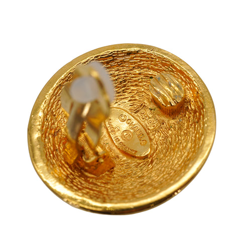 VINTAGE CHANEL EARRINGS COCOMARK MATELASSE ROUND ACCESSORY 90334883