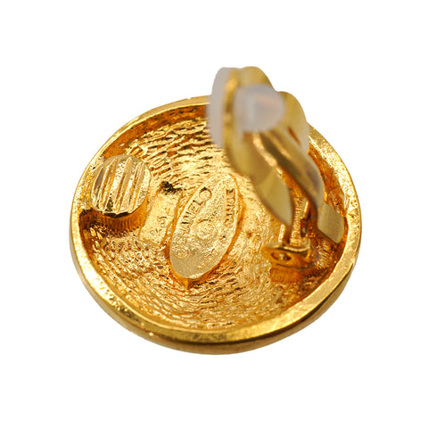 VINTAGE CHANEL EARRINGS COCOMARK MATELASSE ROUND ACCESSORY 90335016
