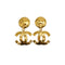 VINTAGE CHANEL EARRINGS COCOMARK MATELASSE SWING GOLD ACCESSORY 94P 90334233