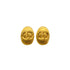 VINTAGE CHANEL EARRINGS COCOMARK OVAL GOLD ACCESSORY 96P 90350439