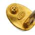 VINTAGE CHANEL EARRINGS COCOMARK OVAL GOLD ACCESSORY 96P 90350439