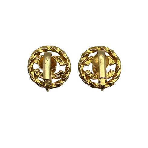 VINTAGE CHANEL EARRINGS COCOMARK RHINESTONE ACCESSORY 90325359