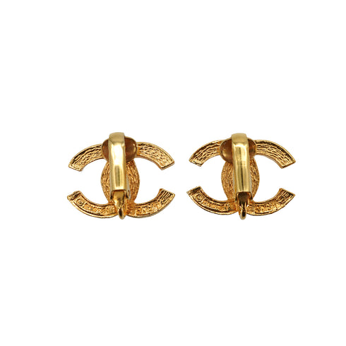 VINTAGE CHANEL EARRINGS COCOMARK RHINESTONE ACCESSORY 90335622