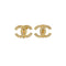 VINTAGE CHANEL EARRINGS COCOMARK RHINESTONE GOLD ACCESSORY 90322026