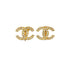 VINTAGE CHANEL EARRINGS COCOMARK RHINESTONE GOLD ACCESSORY 90322026