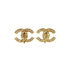 VINTAGE CHANEL EARRINGS COCOMARK RHINESTONE GOLD ACCESSORY 90323112