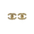 VINTAGE CHANEL EARRINGS COCOMARK RHINESTONE GOLD ACCESSORY 90322028