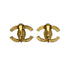 VINTAGE CHANEL EARRINGS COCOMARK RHINESTONE GOLD ACCESSORY 90322028