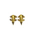VINTAGE CHANEL EARRINGS COCOMARK RHINESTONE GOLD ACCESSORY 90315442