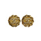 VINTAGE CHANEL EARRINGS COCOMARK RHINESTONE ROUND GOLD ACCESSORY 23 90330682