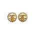 VINTAGE CHANEL EARRINGS COCOMARK RHINESTONE ROUND GOLD ACCESSORY 90335740