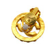 VINTAGE CHANEL EARRINGS COCOMARK RHINESTONE ROUND GOLD ACCESSORY 90335740