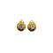 VINTAGE CHANEL EARRINGS COCOMARK RHINESTONE ROUND GOLD ACCESSORY 90337688