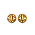 VINTAGE CHANEL EARRINGS COCOMARK RHINESTONE ROUND GOLD ACCESSORY 90345095