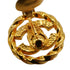 VINTAGE CHANEL EARRINGS COCOMARK RHINESTONE ROUND GOLD ACCESSORY 90345095