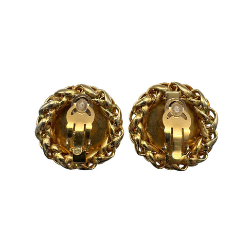 VINTAGE CHANEL EARRINGS COCOMARK ROUND ACCESSORY 25 90326628