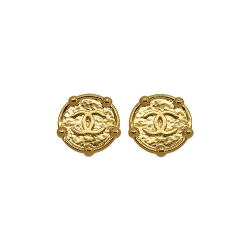 VINTAGE CHANEL EARRINGS COCOMARK ROUND ACCESSORY 25 90337675