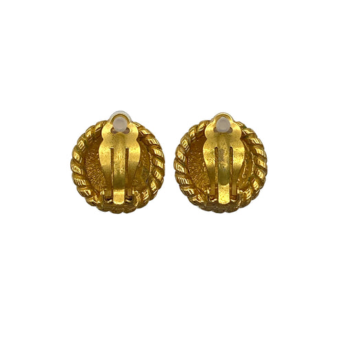 VINTAGE CHANEL EARRINGS COCOMARK ROUND ACCESSORY 90325269