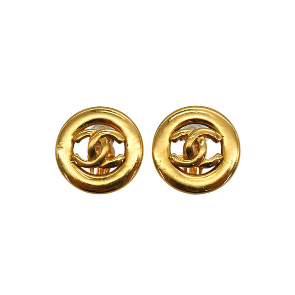 VINTAGE CHANEL EARRINGS COCOMARK ROUND ACCESSORY 90328702