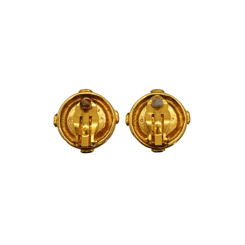 VINTAGE CHANEL EARRINGS COCOMARK ROUND ACCESSORY 90332594