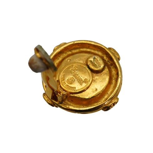 VINTAGE CHANEL EARRINGS COCOMARK ROUND ACCESSORY 90332594