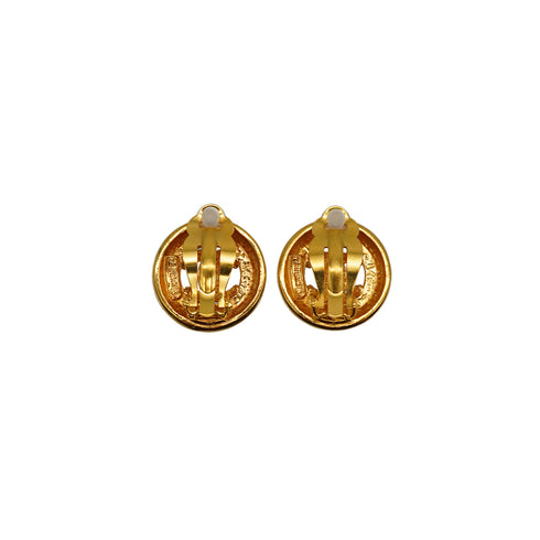 VINTAGE CHANEL EARRINGS COCOMARK ROUND ACCESSORY 90334174